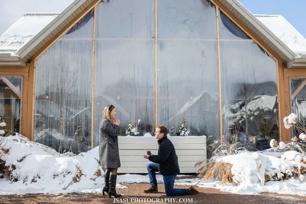a surprise proposal in front of westminster winery