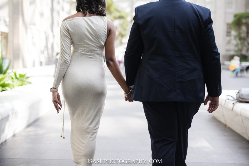 couple walking in courtyard of national gallery of art