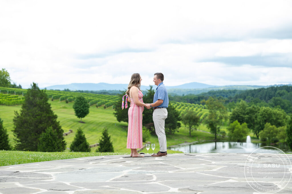 Stone Tower Winery surprise proposal in Leesburg VA
