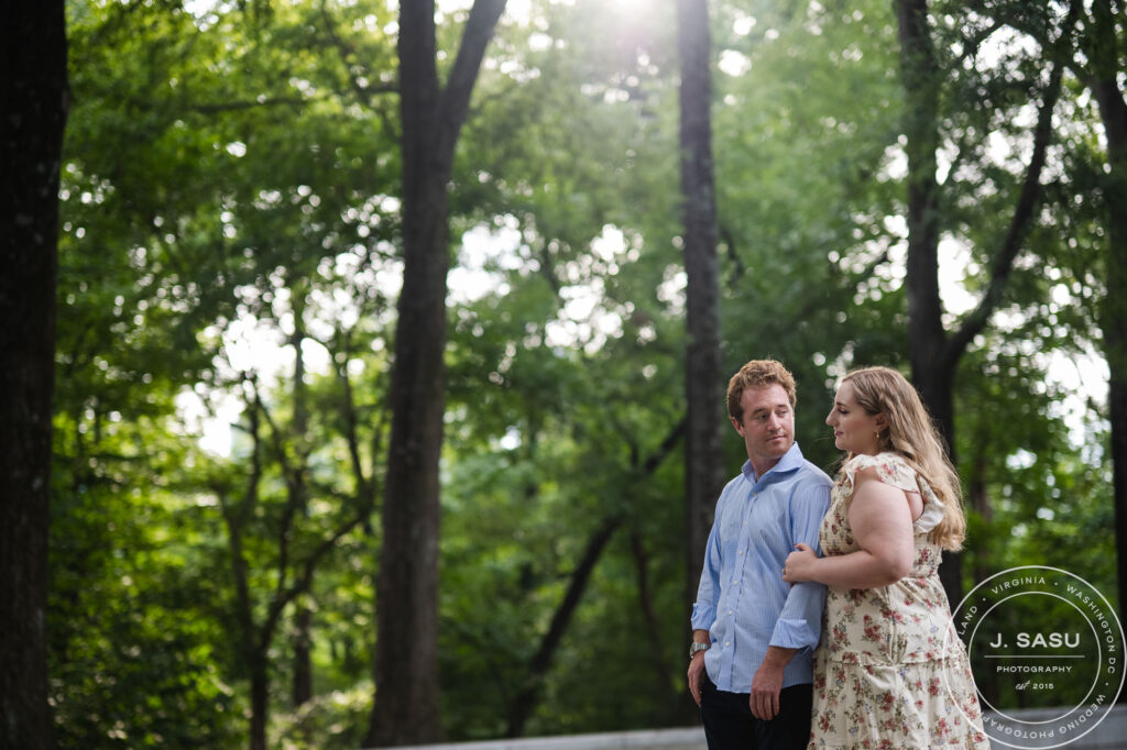 Washington DC engagement photos at Theodore Roosevelt Island